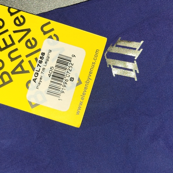 SOLD  EleVen by Venus Williams player 7/8 glam Leggings navy gold Size S    $98 - Picture 6 of 7